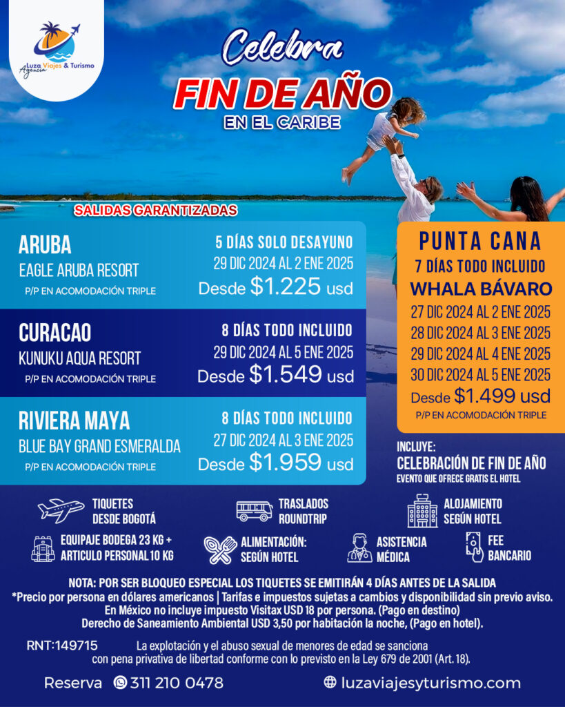 Celebra fin de año en el caribe 2