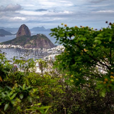 Sugarloaf mountain and Botafogo beach in Rio de Janeiro, Brazil